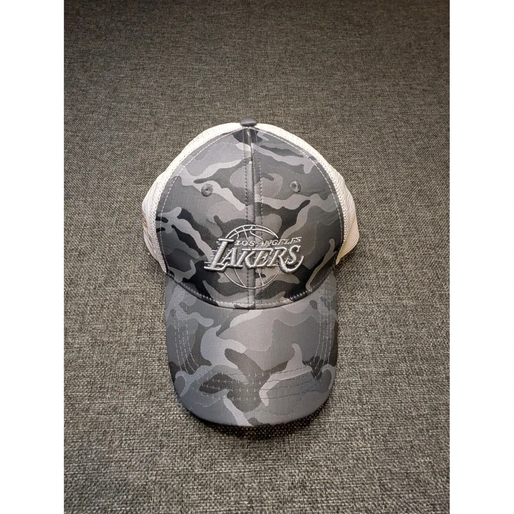 Los Angeles LA Lakers NBA Camo Trucker Hat Snapback Baseball Cap OSFA